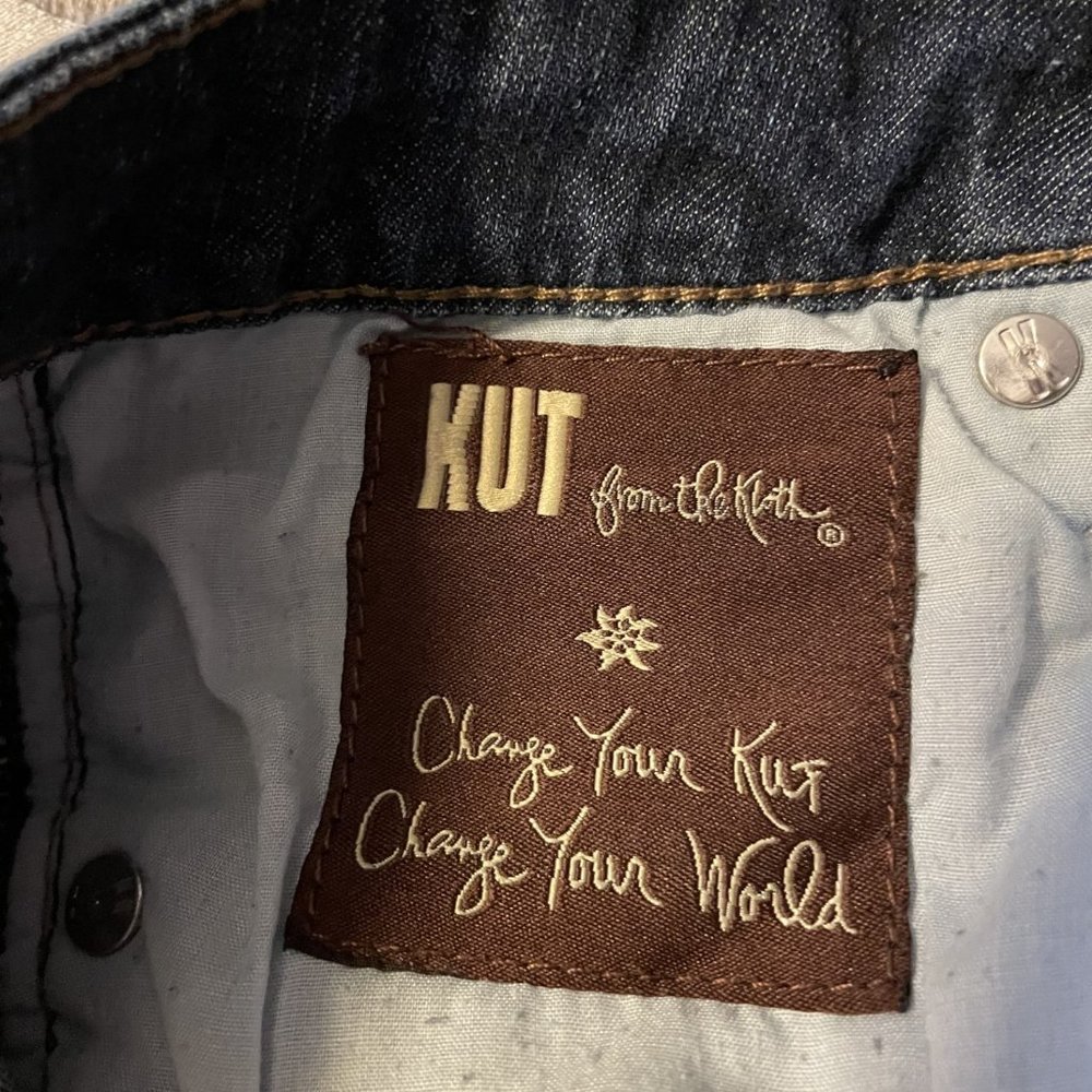 KUT From The Kloth-Rachel Bootcut-Blue Stretch Denim Flat Front-Womens Size 4 - Picture 6 of 7